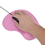 Officeship Comfort Fabric Covered Gel Silicone Wrist Rest Support Mouse Pad, 9 3/4"L x 8 1/4"W x 3/4"D