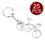 Aspire Bicycle Shaped Bottle Opener with Key Chain 25PCS/PACK, 2 1/2" L x 1 1/4" W, Price/25 pcs