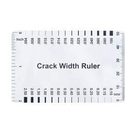 (Pack of 10) Aspire Concrete Crack Width Ruler, Range 0.004-0.100"(0.10-2.50mm) and  Range 0.1-7.0 mm