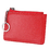Opromo Genuine Leather Womens Wallets Small RFID Zippered Card Holder with ID Window & Key Chain