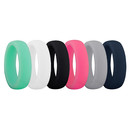 Muka Mens Womens 6PCS/PACK Silicone Wedding Ring Premium Rubber Wedding Bands Safe&Sturdy