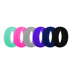 GOGO Premium Women's Silicone Wedding Rings - 2 mm Thick, Flexible Wedding Bands - Great Gifts for Birthday or Anniversary