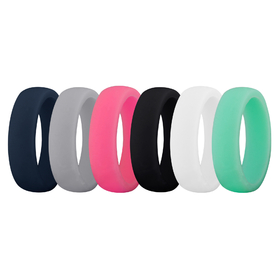 GOGO Silicone Wedding Band for Men and Women, Comfortable Durable Wedding Rings Replacement, No-Toxic, Skin Safe