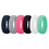 (Price/6 Pcs) GOGO Premium Women's Silicone Wedding Rings Wedding Bands - 5.5mm Wide(2mm Thick) - Comfortable Smooth Edge