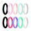 GOGO 10-Pack Silicone Wedding Rings for Women, Thin and Durable Rubber Band, 2.7mm Width