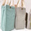 Muka Light Grey Water Bottle Carrier Bag, Large Capacity Canvas Bottle Pouches for Carrying Thermos, Milk Tea, Drinks, Bottle