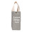 Muka Custom Printed Light Grey Bottle Bag, Personalized Large Capacity Canvas Water Bottle Carrier Bag for Outdoor Use