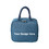 Muka Custom Printed Blue Insulated Bag Reusable Thermal Tote Bag for Food Storage, Add Your Own Design