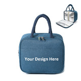 Muka Custom Printed Insulated Lunch Bag Reusable Thermal Tote Bag for Food Storage, Add Your Own Design