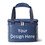 Muka Personalized Insulated Bag, Blue Bento Bag with Double Handles & Pockets, Add Your Own Logo