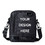 Muka Custom Printed Cross Body Bag, Unisex Sling Bag Adjustable Black Shoulder Bag for Outdoor Activities