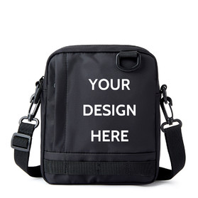 Muka Custom Printed Cross Body Bag, Unisex Sling Bag Adjustable Shoulder Bag for Outdoor Activities