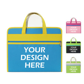 Muka Customized File Bag Document Organizer Bag, Storage Bag for Files Books Papers, Add Your Own Logo