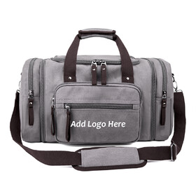 Muka Custom Printed Duffle Bag, Canvas Travel Bags Large Weekender Bag, Add Logo / Text