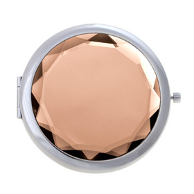 MUKA Makeup Compact Mirror 2 3/4 Inch, Double Sides Cosmetic Pocket Mirror with Crystal Diamond