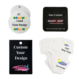 MUKA 200 Pcs Custom Earring Display Cards Personalized Necklace Holder Cards with Logo 2"*2"