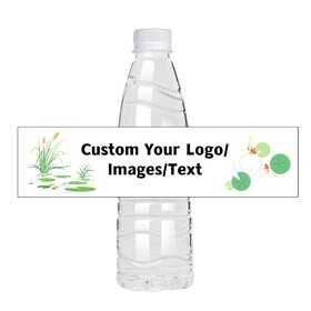 MUKA 100 Pcs Custom Water Bottle Labels Wedding Personalized with Logo and Waterproof 8"*2"