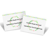 MUKA 100 PCS Custom Thank You Cards Greeting Cards Personalized Note Cards with Logo 3.5*2