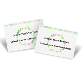MUKA 100 PCS Custom Thank You Cards Greeting Cards Personalized Note Cards with Logo 3.5*2"