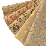 MUKA 5 PCS Custom Kraft Wrapping Paper Printing Brown Gift Packing Paper Sheets 20*29