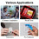 Muka Custom Printed Square Business Cards 2.5" x 2.5" Customize with Image Logo, Personalized Business Cards for Business