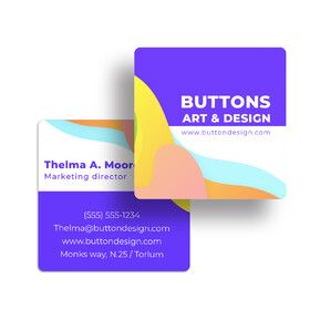 Muka 100PCS Custom Square Rounded Corner Business Cards 2.5" x 2.5", Personalized Business Cards for Small Business