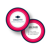 Muka Custom Printed Circle Business Cards 2.5