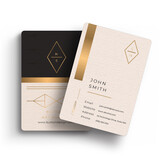 Muka Custom Vertical Rounded Corner Business Cards 3.5