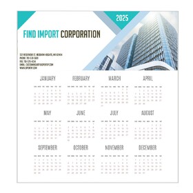 Muka Custom Span-A-Year Calendar Poster Calendar Yearly Print Your Logo