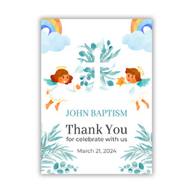 Muka Personalized 5" x 7" Baby Shower Thank You Cards, Custom Printed Greeting Cards for Bridal Baby Boy and Girl