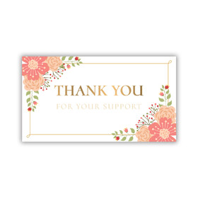 Muka Personalized 3.5" x 2" Business Thank You Cards, Custom Printed Greeting Cards for Customers and Small Business