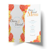 Muka Custom Wedding Bifold Menu Cards 9