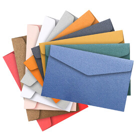 Muka Paper Colored Envelopes 4.3" x 8.7", Colorful Business Envelopes for Invitation, Greeting Cards, Announcements