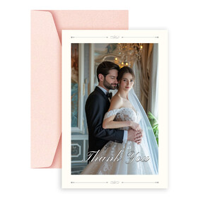 Muka 50PCS Custom 4"x6" Thank You Cards with Envelopes, Personalized Double-sided Printed Wedding Greeting Cards