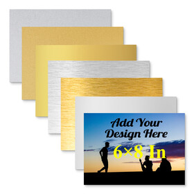 Muka 10Pcs Custom 6X8 In Sublimation Aluminum Sheets, Heat Transfer Metal Plate for Photo Corners, Metal Sign, Poster