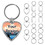 Muka 12Pcs Custom Round Sublimation Metal Key Chain Making Kit, Car Key Chain, Custom Keychain for Making Personalized Gifts