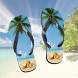 Muka Sublimation Custom Sandals, Personalized Flip Flops, Beach Fashion, Summer Dress Slippers, Shower Shoes
