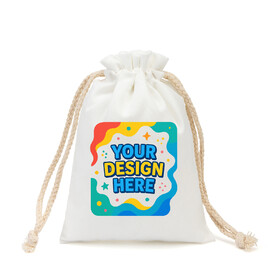 Muka 6 Pcs Custom Sublimation Bags, Personalized Canvas Drawstring Bag, Heat Press DIY Crafts Home Storage