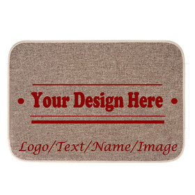 Aspire Custom Floor Mats Linen 15.7" x 23.6", Country-Style Standing Pads, Doormat with Durable Rubber Base