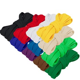 TOPTIE 100 Pairs Wholesale Flat Shoelaces, Various Colors Different Sizes for All Type of Shoes
