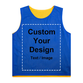 TOPTIE Custom Reversible Soccer Jersey, Team Scrimmage Practice Vest Soccer Pinnies for Adult and Youth