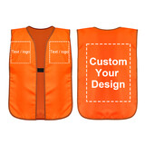 TOPTIE Custom Blaze Orange Vest Hunting Safety Vest High Visibility Unisex for Men Women