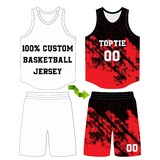TOPTIE Custom Basketball Jersey Full Imprint Sublimation - Custom Designed, Breathable Moisture-Wicking (Kid and Adult Sizes)