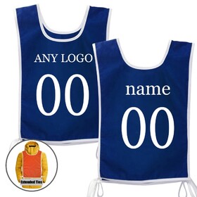 TOPTIE Custom Scrimmage Training Vest Sports Event Vest Apron Bibs with Extended Ties 2-Tone for Skiing Winter Coat Adult & Youth