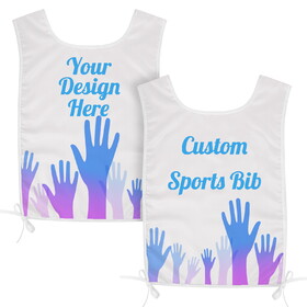 TOPTIE Custom Sports Bib Full Imprint Event Vest with Ties Golf Tournament Caddie Bibs