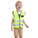 GOGO Customized Child Reflective Safety Vest For Outdoors Sports, Printed Hi Vis Logo Preschool Uniforms