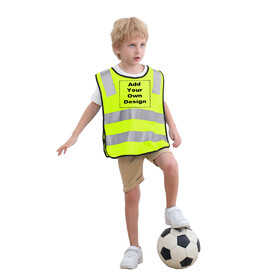 GOGO Custom Kid Reflective Running Vest, Safety Vests, Running Apron With Elastic Waistband, Preschool Uniforms