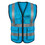 GOGO Custom 5 Pockets High Visibility Zipper Front Breathable Safety Vest, Add Your Logo On Front and Back