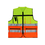 Custom GOGO Pocket Safety Vest With Reflective Tape, Zipper Reflective Safety Vest