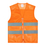 GOGO Blank Unisex High Visibility Zipper Front Mesh Safety Vest with Reflective Strips